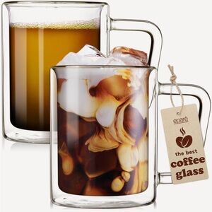 NIB Eparé 16oz Retro Large Coffee Mug (Set of 2)